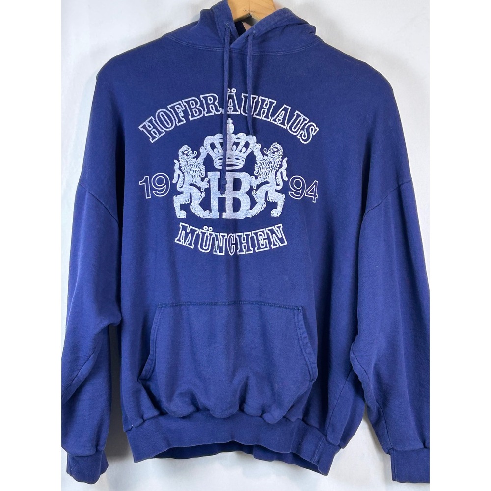 Vintage Cotton Club Hofbrauhaus Hoodie Mens XXL Blue  Munchen Graphic